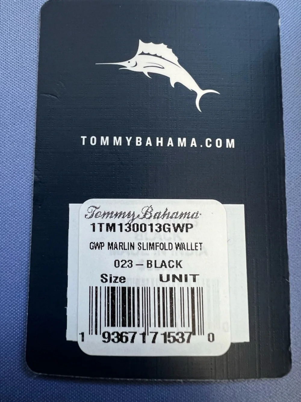 Tommy Bahama Men's Black GWP Marlin Slimfold Wallet NIB